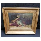Vintage still life oil on canvas