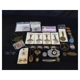 Group of pins and key chains