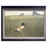Vintage framed print of Andrew Wyeth