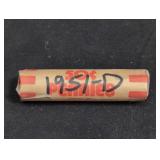 Roll of 1951-D Lincoln Wheat Cent coins. In case