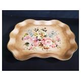 Vintage hand painted tole tray