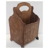 Vintage wood magazine rack