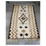 Vintage handwoven southwestern style rug81" X