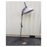 Large vintage industrial adjustable floor lamp