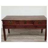 Antique Asian wood console table
