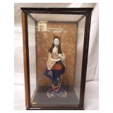 Vintage Japanese doll with case