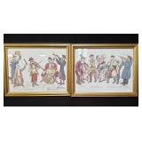 Pair of pencil signed and numbered lithographs