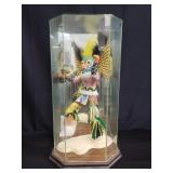 Traditional dancing warrior model in case