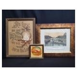 Box of embroidery and needle point art