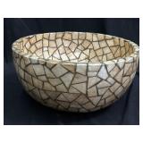 Large decorative bowl, 9" h. X 18 3/4" diam.