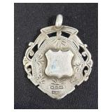 Antique sterling silver fob pendant