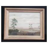 Framed signed oil painting on canvas