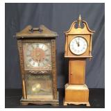 Box of vintage mantel clocks