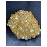 Yellow quartz geode
