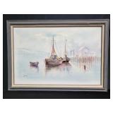 Signed framed oil painting on canvas