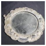 Vintage pewter mirror