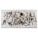 Box of miscellaneous; flatware, keys, etc.