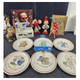 Misc vintage items, OJ Simpson, Van Gogh enamel