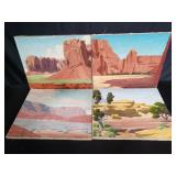 Group of signed Sabransky landscapes oil