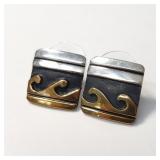 T&R Singer sterling silver earrings 3.26g