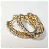 14k gold and diamond earrings