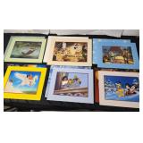 Vintage Disney lithographs gold foil seals