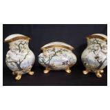 3 figural porcelain vases & planter