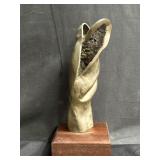 Bronze brutalist sculpture