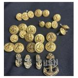 Group of 28 pins of U.S.N and eagle