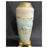 Signed vintage Japanese Satsuma vase
