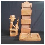 Box of miscellaneous wood items