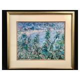 Large gilt-framed Sassone Laguna Beach