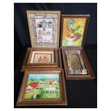 Group of prints, oil painting, watercolor, etc