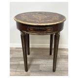 Vintage round occasional table with drawer