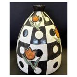 Vintage hand painted ceramic vase