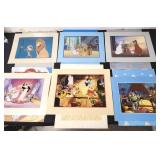 Vintage Disney lithographs gold foil seals