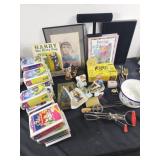 Misc vintage items: Disney toys, mixers, fairy