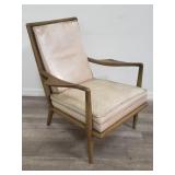 Mid century leather slipper arm chair