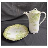 Vintage Claire Bavaria pitcher and plate