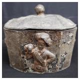Antique lead Tobacco jar