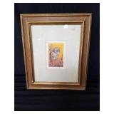 Pencil signed etching on rag paper in frame