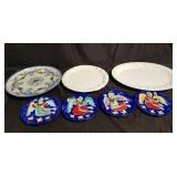 Group of ceramic plates, platter