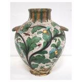 Signed vintage Italian hand-painted pottery vase