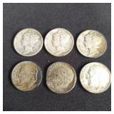 Group of dimes - Winged Liberty head mercury