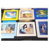 Vintage Disney lithographs gold foil seals