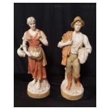 Pair of Royal Dux porcelain figurines made in