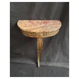Antique French style, marble-top, gilt wood,