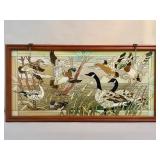 Stained glass-like framed hanging window