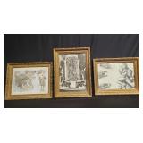 Group of framed lithographs