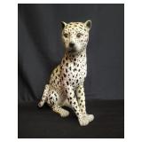 Ceramic leopard made in Italy